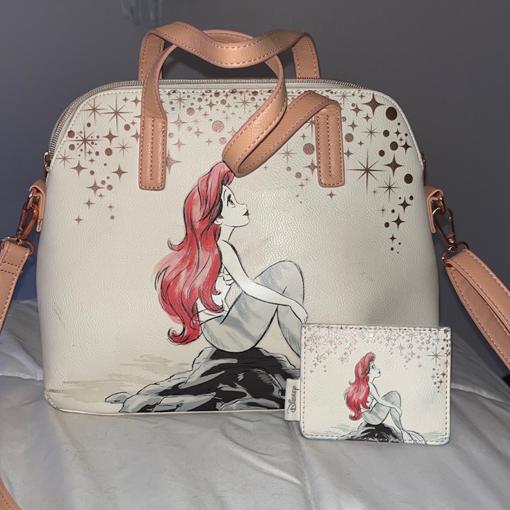Ariel Loungefly purse and wallet